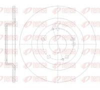 2x Disco de freno Eje trasero macizo 62101.00 REMSA para HONDA CIVIC X Hatchback