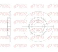 2x Disco de freno Eje trasero macizo 62103.00 REMSA para HYUNDAI KIA