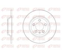 2x Disco de freno Eje trasero macizo 62521.00 REMSA para AUDI VW