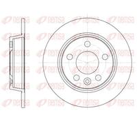 2x Disco de freno Eje trasero macizo 6453.00 REMSA para VW FORD SEAT