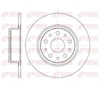 2x Disco de freno Eje trasero macizo 6457.00 REMSA para LANCIA ALFA ROMEO