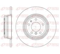 2x Disco de freno Eje trasero macizo 6510.00 REMSA para BMW 8 7