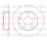 2x Disco de freno Eje trasero macizo 6513.00 REMSA para AUDI VW
