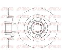 2x Disco de freno Eje trasero macizo 6613.00 REMSA para RENAULT LAGUNA II