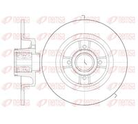 2x Disco de freno Eje trasero macizo 6698.20 REMSA para RENAULT MEGANE I