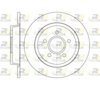 2x Disco de freno Eje trasero macizo 6712.00 ROADHOUSE para VOLVO FORD