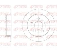 2x Disco de freno Eje trasero macizo 6719.00 REMSA para OPEL CHEVROLET
