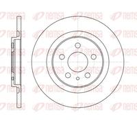2x Disco de freno Eje trasero macizo 6736.00 REMSA para FIAT PEUGEOT LANCIA