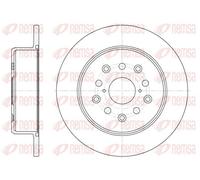 2x Disco de freno Eje trasero macizo 6752.00 REMSA para LEXUS GS IS I