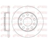 2x Disco de freno Eje trasero macizo 6753.00 REMSA para AUDI SEAT