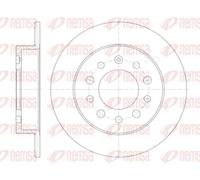 2x Disco de freno Eje trasero macizo 6762.00 REMSA para HYUNDAI COUPE I COUPE II