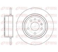 2x Disco de freno Eje trasero macizo 6764.00 REMSA para SAAB 9-5