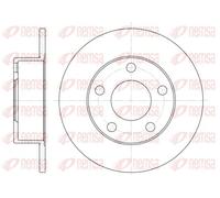 2x Disco de freno Eje trasero macizo 6803.00 REMSA para AUDI A6 C5 A6 C5 Avant