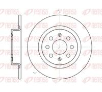 2x Disco de freno Eje trasero macizo 6983.00 REMSA para FIAT ABARTH