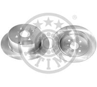 2x Disco de freno Eje trasero macizo BS-8106C OPTIMAL para TOYOTA YARIS COROLLA