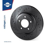 2x Disco de freno Eje trasero macizo RT 1697-GL T5 ROTINGER para HONDA CIVIC IX