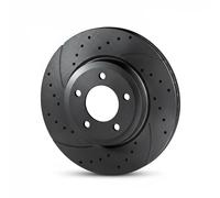 2x Disco de freno Eje trasero perforado RT 20395-GL T5 ROTINGER para BMW X3