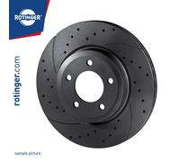 2x Disco de freno Eje trasero perforado RT 2915-GL T5 ROTINGER para VW AUDI SEAT