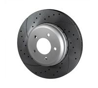 2x Disco de freno Eje trasero perforado RT 71004HP-GL T5 ROTINGER para BMW 7 5