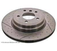 2x Disco de freno Eje trasero ranurado/perforado ADB114396 BLUE PRINT para BMW 3