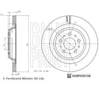 2x Disco de freno Eje trasero ventilación interna ADBP430108 BLUE PRINT