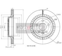 Disco De Freno Original MAXGEAR 19-2335 Para Volvo