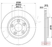 2x Disco de freno Eje trasero ventilado 610315C JAPKO para LINCOLN JAGUAR