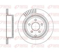 2x Disco de freno Eje trasero ventilado 61091.10 REMSA para NISSAN INFINITI