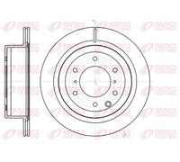 2x Disco de freno Eje trasero ventilado 61099.10 REMSA para MITSUBISHI PAJERO IV