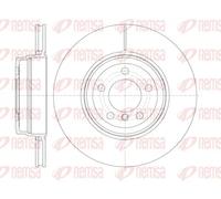 2x Disco de freno Eje trasero ventilado 61141.10 REMSA para BMW 7