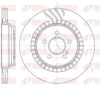 2x Disco de freno Eje trasero ventilado 61187.10 REMSA para MERCEDES-BENZ SL