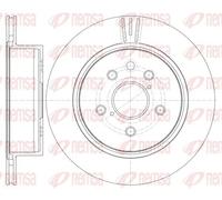 2x Disco de freno Eje trasero ventilado 61255.10 REMSA para LEXUS IS II GS IS C