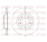 2x Disco de freno Eje trasero ventilado 61428.10 REMSA para ALFA ROMEO 159 BRERA