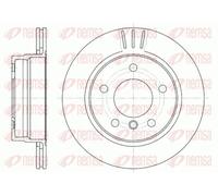 2x Disco de freno Eje trasero ventilado 6458.10 REMSA para BMW 3 Touring 3