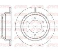 2x Disco de freno Eje trasero ventilado 6515.10 REMSA para OPEL ISUZU