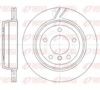 2x Disco de freno Eje trasero ventilado 6772.10 REMSA para BMW 3 Touring 3