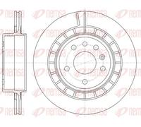 2x Disco de freno Eje trasero ventilado 6861.10 REMSA para SAAB 9-5