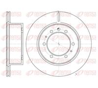 2x Disco de freno Eje trasero ventilado 6926.10 REMSA para NISSAN PATROL GR IV