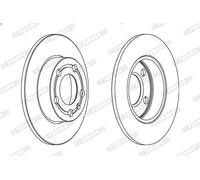 2X Disco de freno FERODO DDF1233C para AUDI A3 (8L1) 1.6 1996-2003