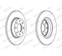 2X Disco de freno FERODO DDF1784C para OPEL CORSA D (S07) 1.4 2006-2014
