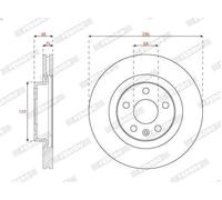 2X Disco de freno FERODO DDF3036C para VOLVO XC40 (536) 2 2017-2022
