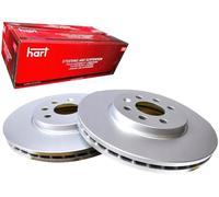 HART Juego de 2 discos de freno delanteros compatibles con Toyota Corolla E10 E11 Compact Kombi Liftback 92-02
