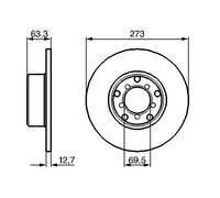 BOSCH 0 986 478 055 Disco de freno