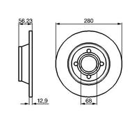 2x Disco de freno macizo 0 986 478 131 BOSCH para AUDI 80 B4 Sedán 80 B4 Avant