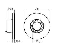 BOSCH Discos de freno para VOLKSWAGEN: LT (Ref: 0 986 478 138)