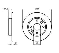 2x Disco de freno macizo 0 986 478 242 BOSCH para MAZDA 323 S IV 323 F IV MX-5 I