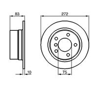 2x Disco de freno macizo 0 986 478 439 BOSCH para BMW Z3 Roadster Z3 Coupé