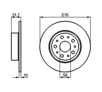 2x Disco de freno macizo 0 986 478 463 BOSCH para LANCIA ALFA ROMEO
