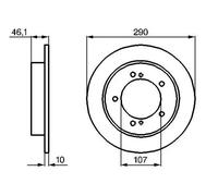 Juego de 2 Discos de Freno Bosch BD462 - Discos Macizos de 290.2 mm - Eje Delantero - Certificación ECE-R90 - Frenado fiable, Rendimiento Estable, Protección Anticorrosión - 1 Juego de 2 Discos