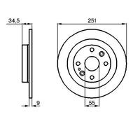 2x Disco de freno macizo 0 986 478 701 BOSCH para MAZDA MX-3 323 C IV MX-5 II